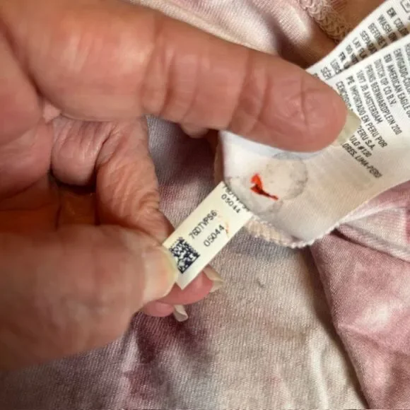 American Eagle Outfitters Strappy Tank Dress Pink White Marble S - Picture 7 of 10